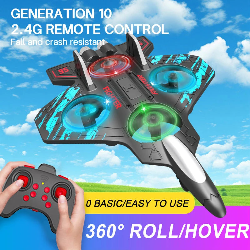 2.4G Stunt Remote Control Foam Fighter Airplane Toy