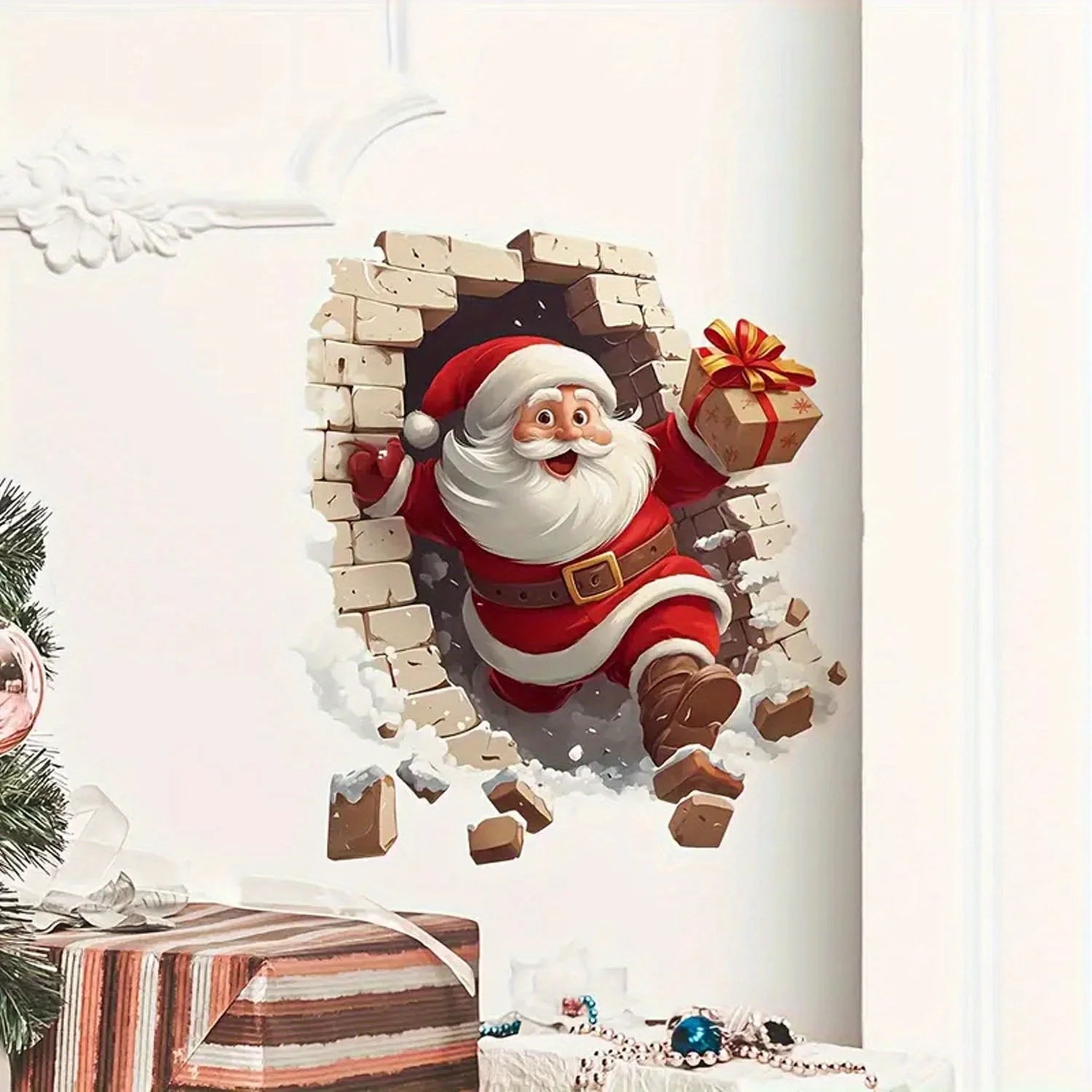1pc Santa Claus Christmas Wall Decal