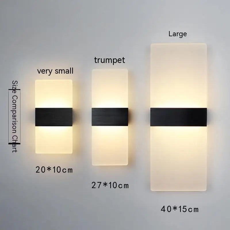 New bedside right-angle rounded wall lamp