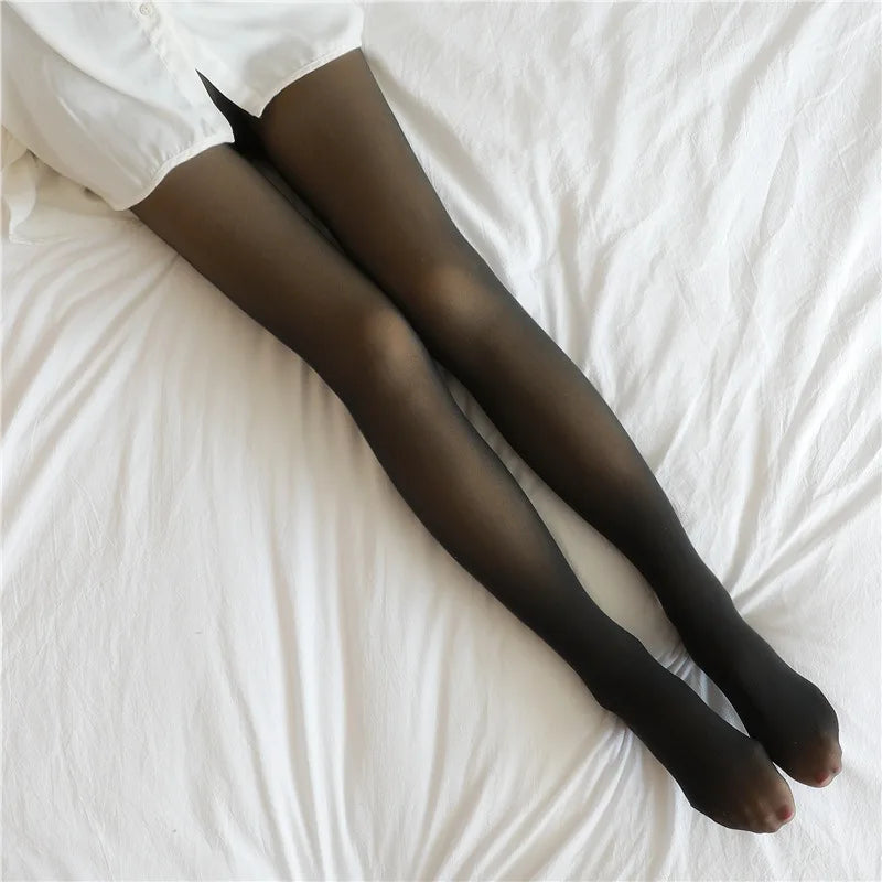 Women Warm Winter Sexy Translucent Pantyhose Leggings