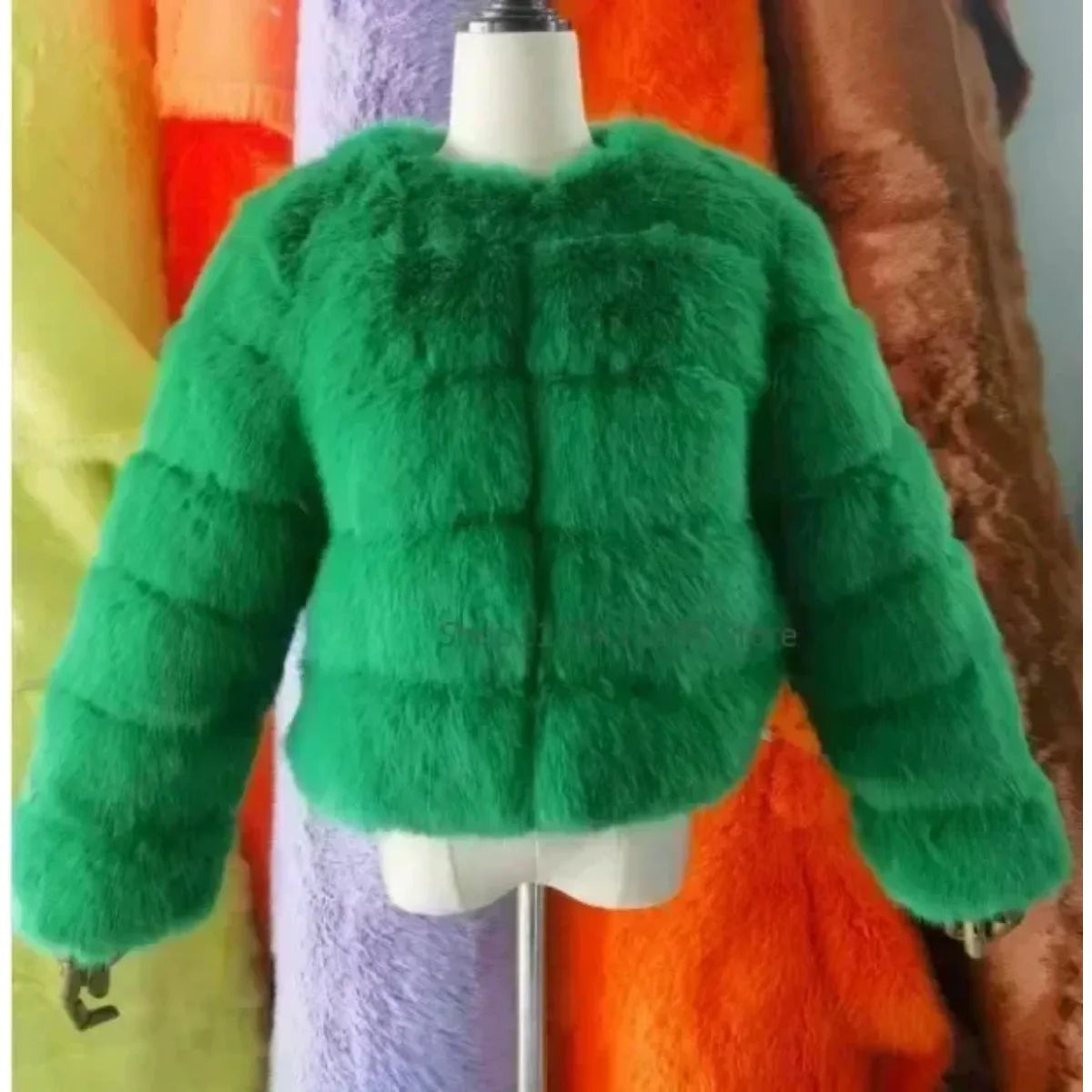 Women's Fashion faux fur coat