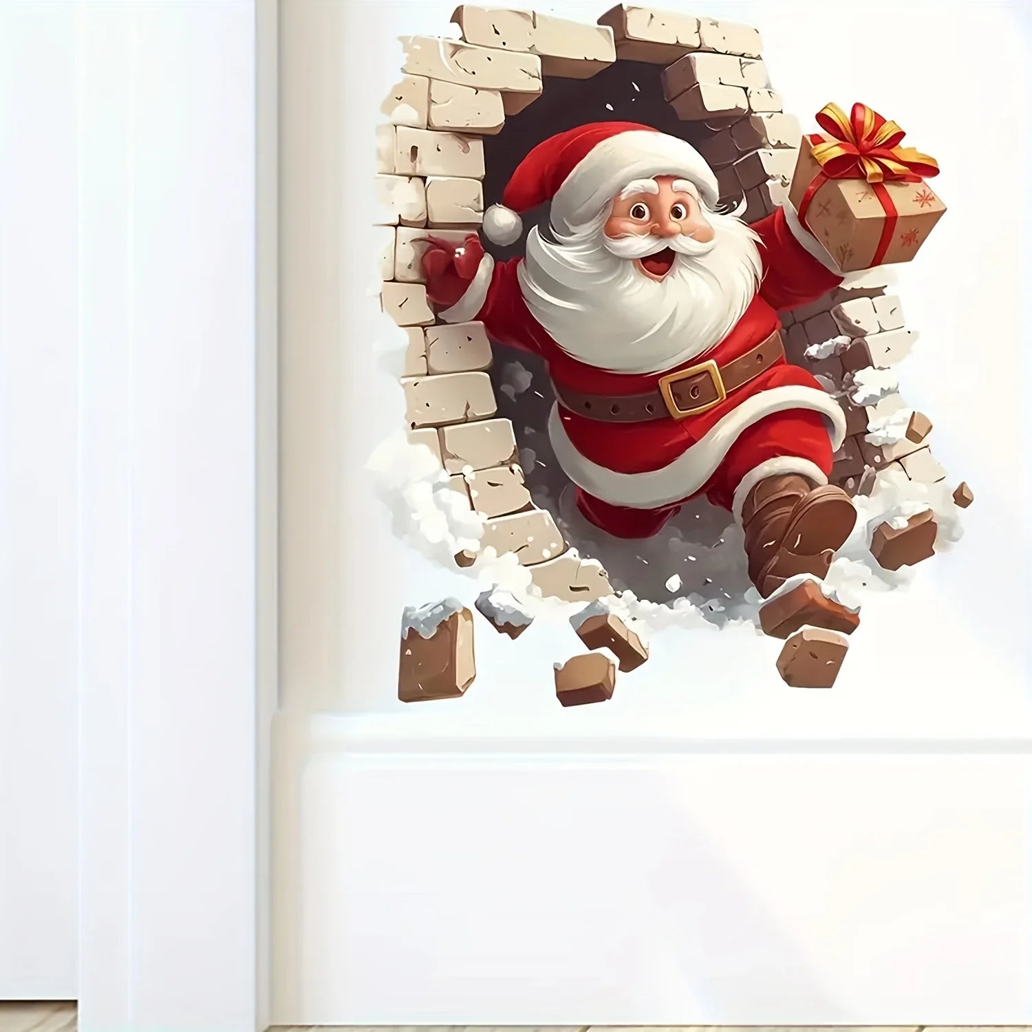 1pc Santa Claus Christmas Wall Decal