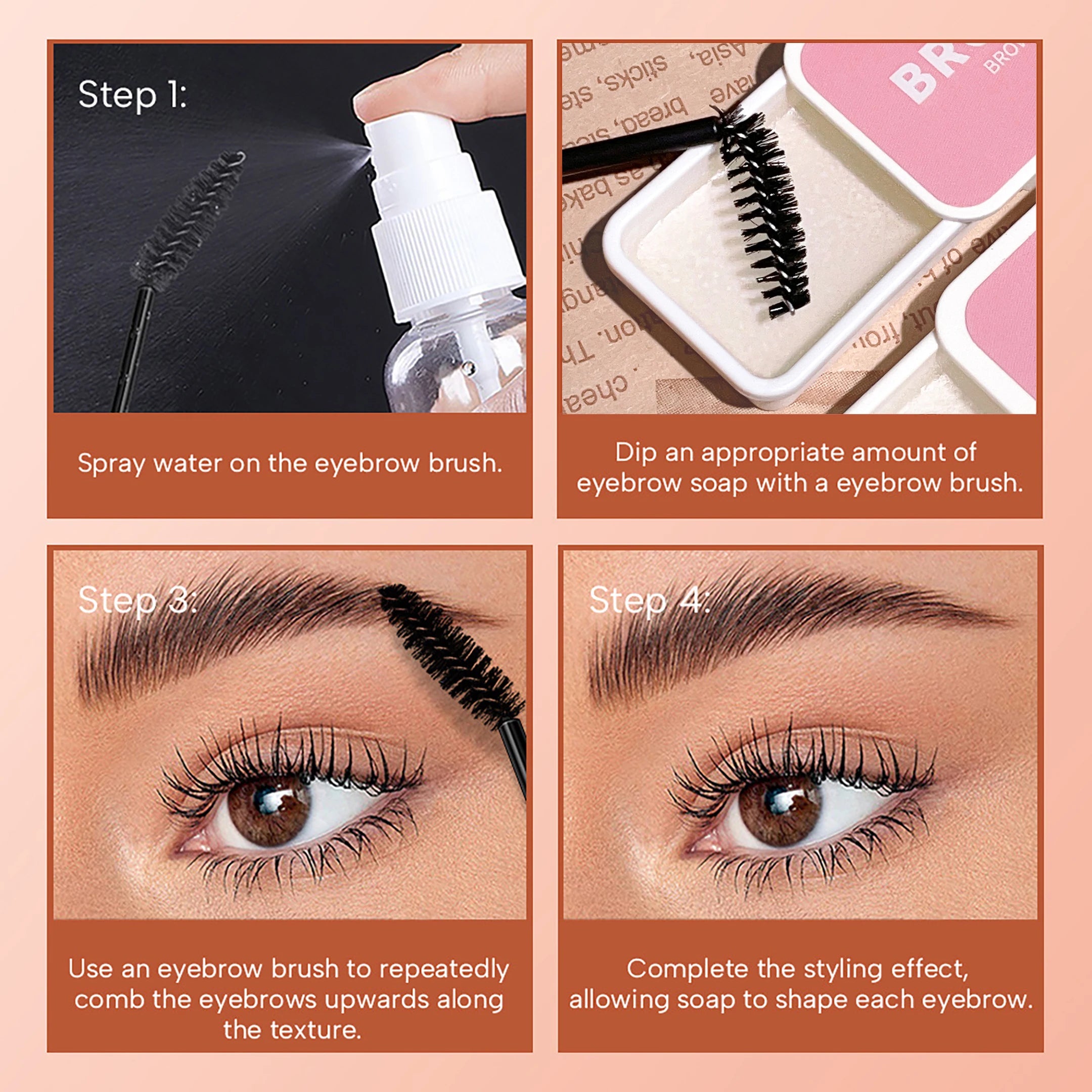 4-color eyebrow styling wax gel