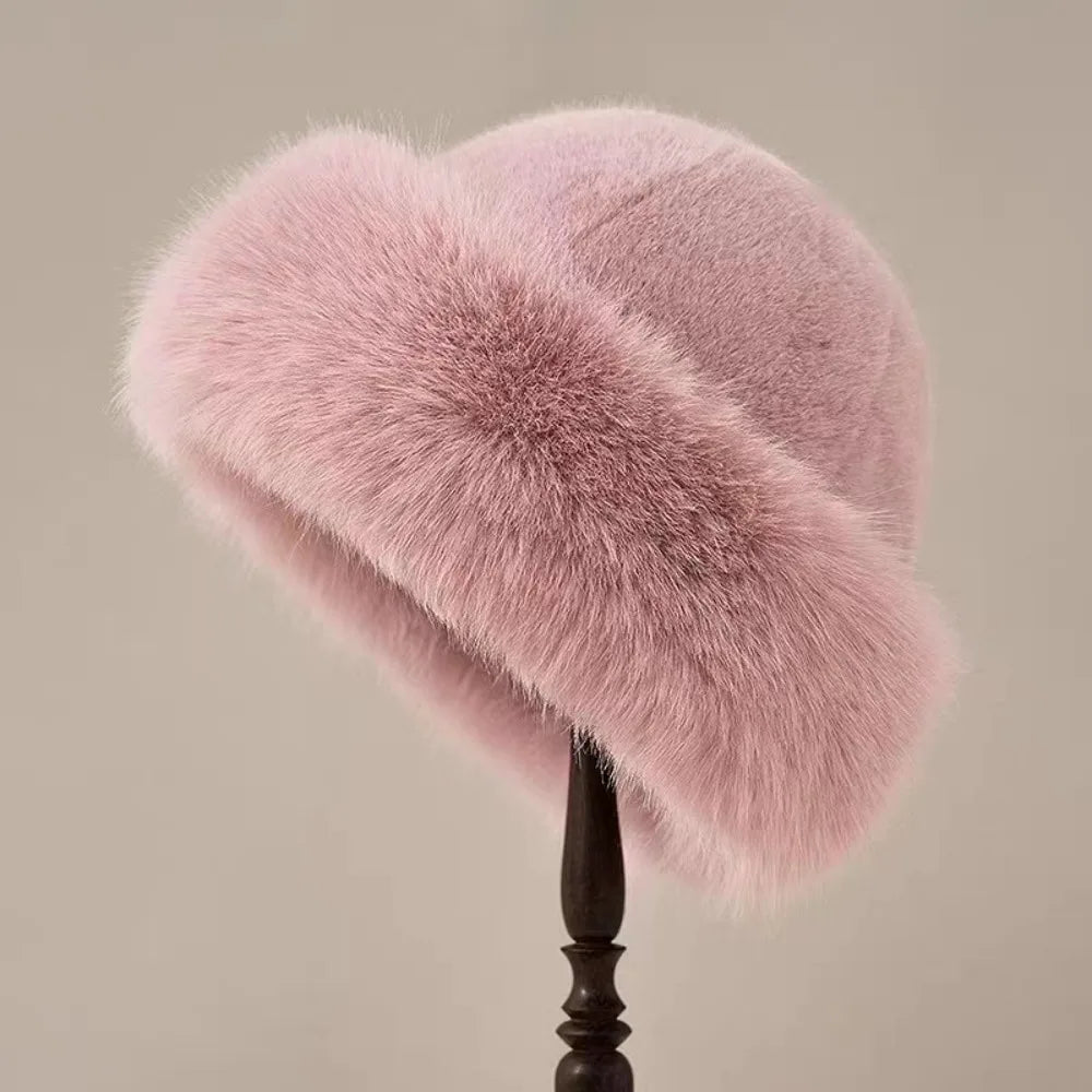 Women's Winter Fluffy Fur Bucket Hat