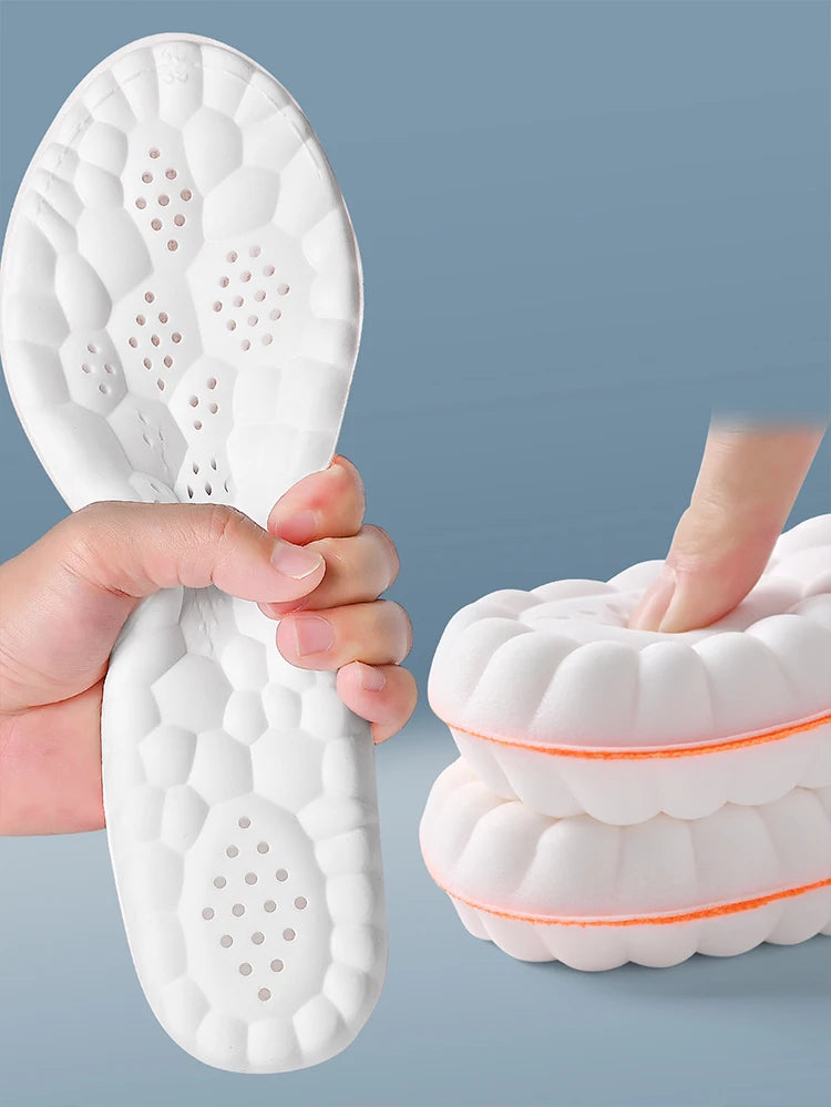 1/2/4 Pairs Latex Sport Insoles