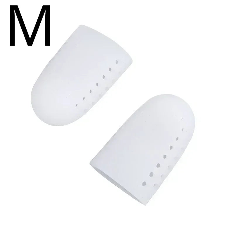 White Breathable Silicone Toe Protector Sleeves