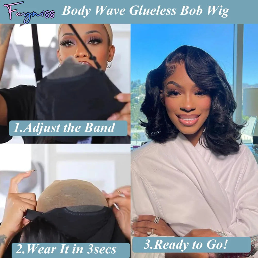 250% Density Body Wave Wear And Go Bob Wig