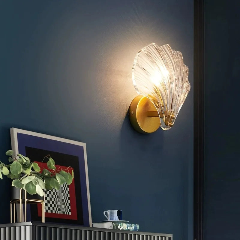 New Nordic Simple Glass Shell Wall Lamp